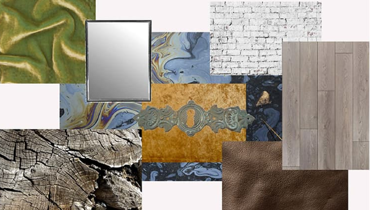 Мудборд стиля и материалов